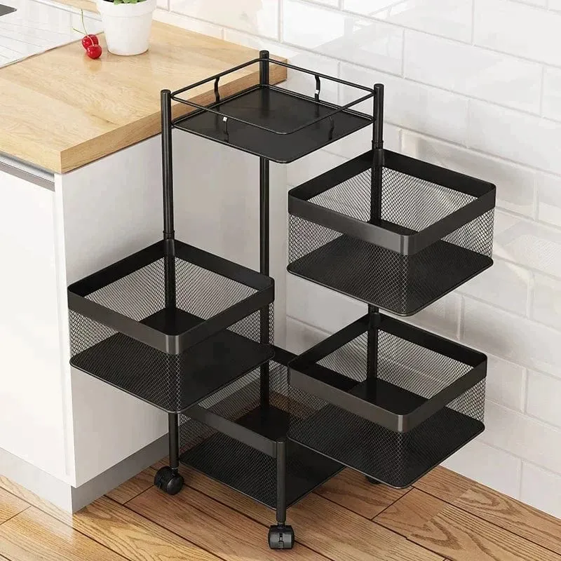 5 Layer Metal Trolley (Square)