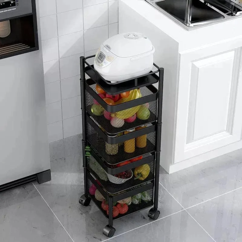 5 Layer Metal Trolley (Square)