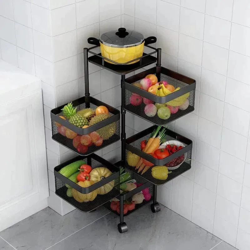 5 Layer Metal Trolley (Square)