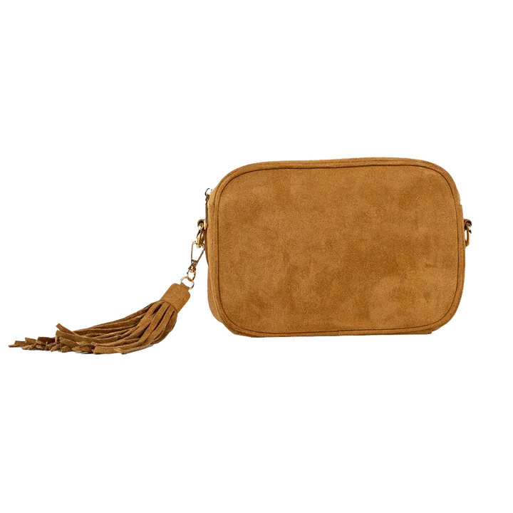 Ahdorned Vegan Suede Tassel Bag - Tobacco