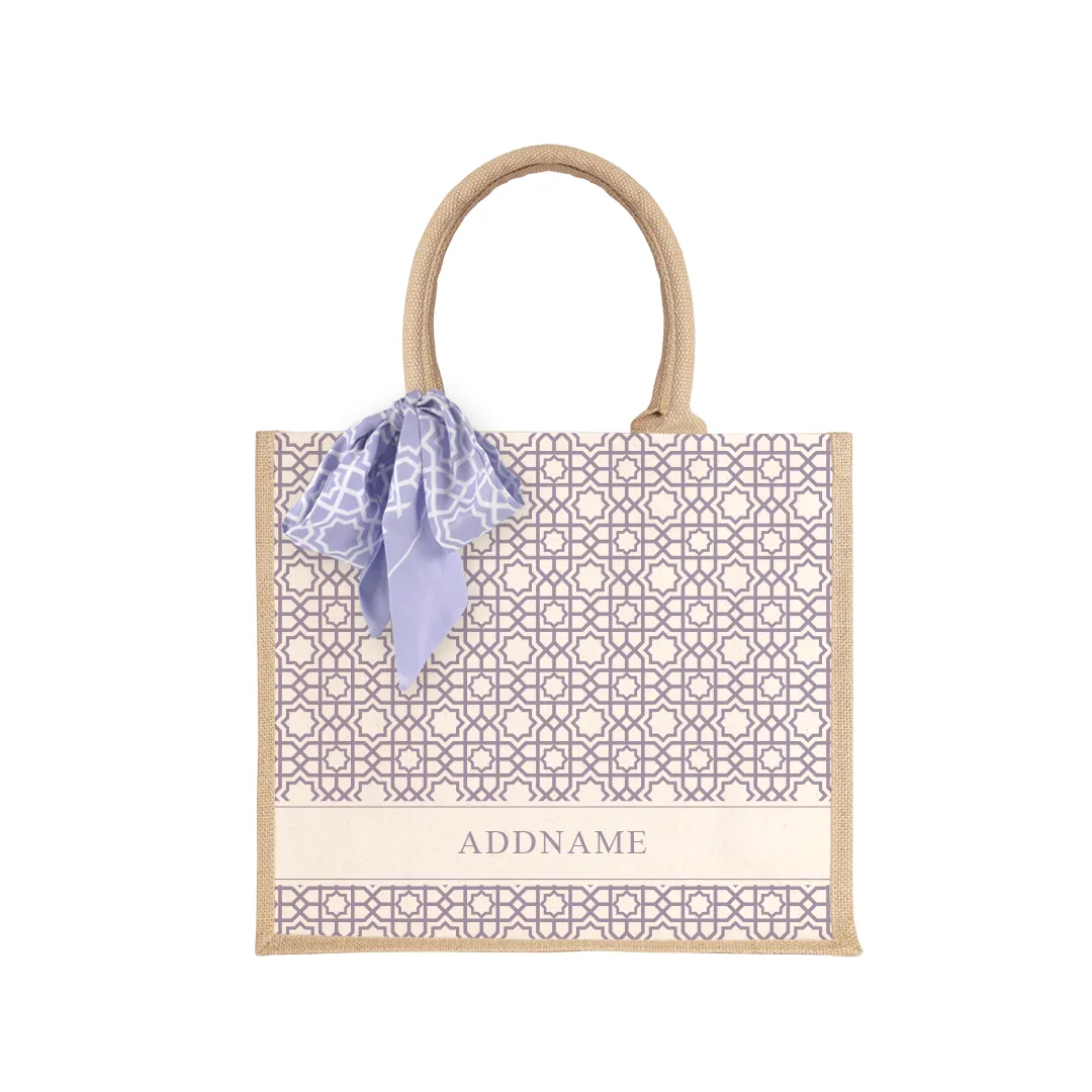 Annas Series - Pastel Purple Jute Bags