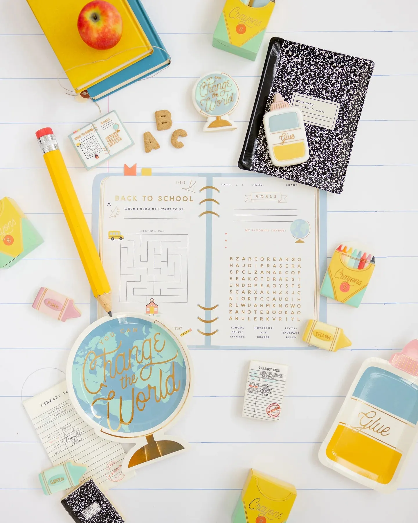 Back To School Globe Paper Plate
