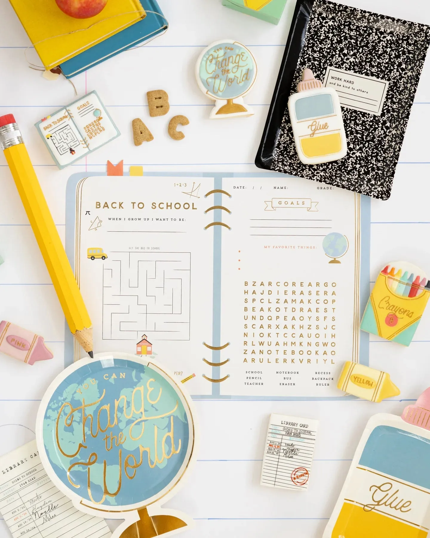 Back To School Globe Paper Plate