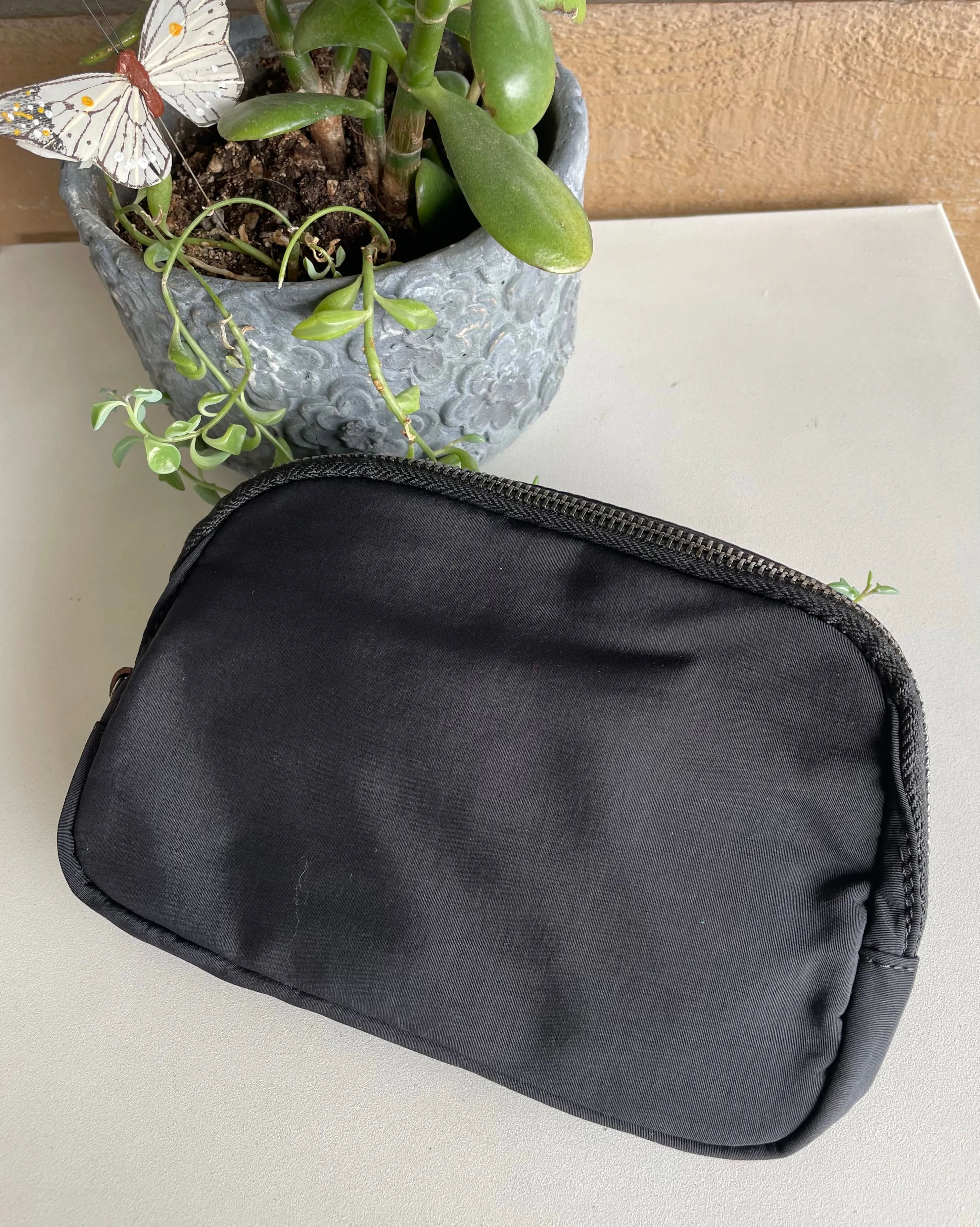 Black Pack Crossbody Bag/Fanny Pack Adjustable Sizing