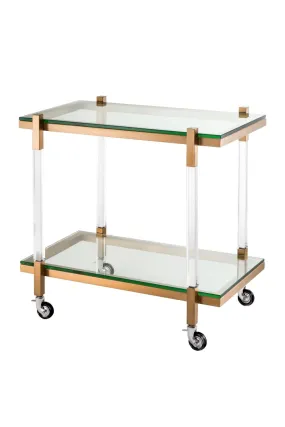 Brass Glass Bar Cart | Eichholtz Royalton