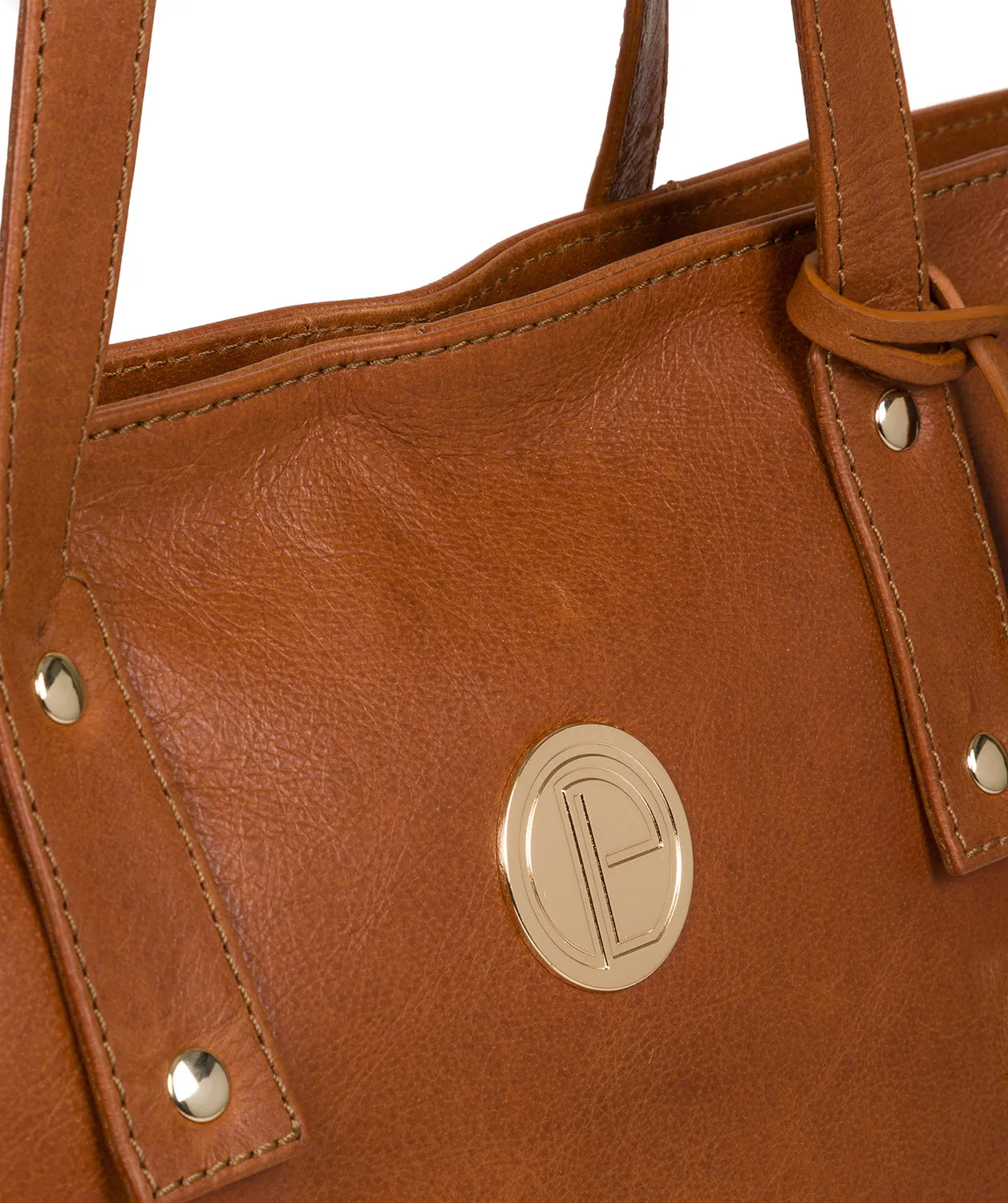 'Calista' Hazelnut Leather Tote Bag