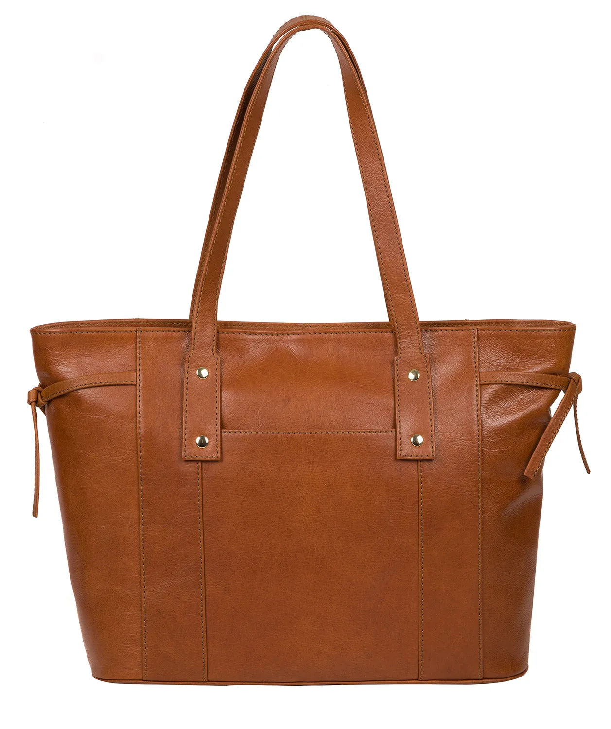 'Calista' Hazelnut Leather Tote Bag