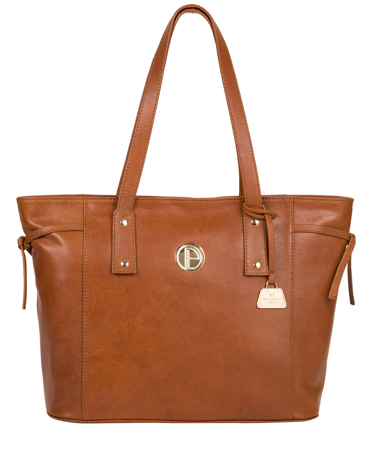 'Calista' Hazelnut Leather Tote Bag