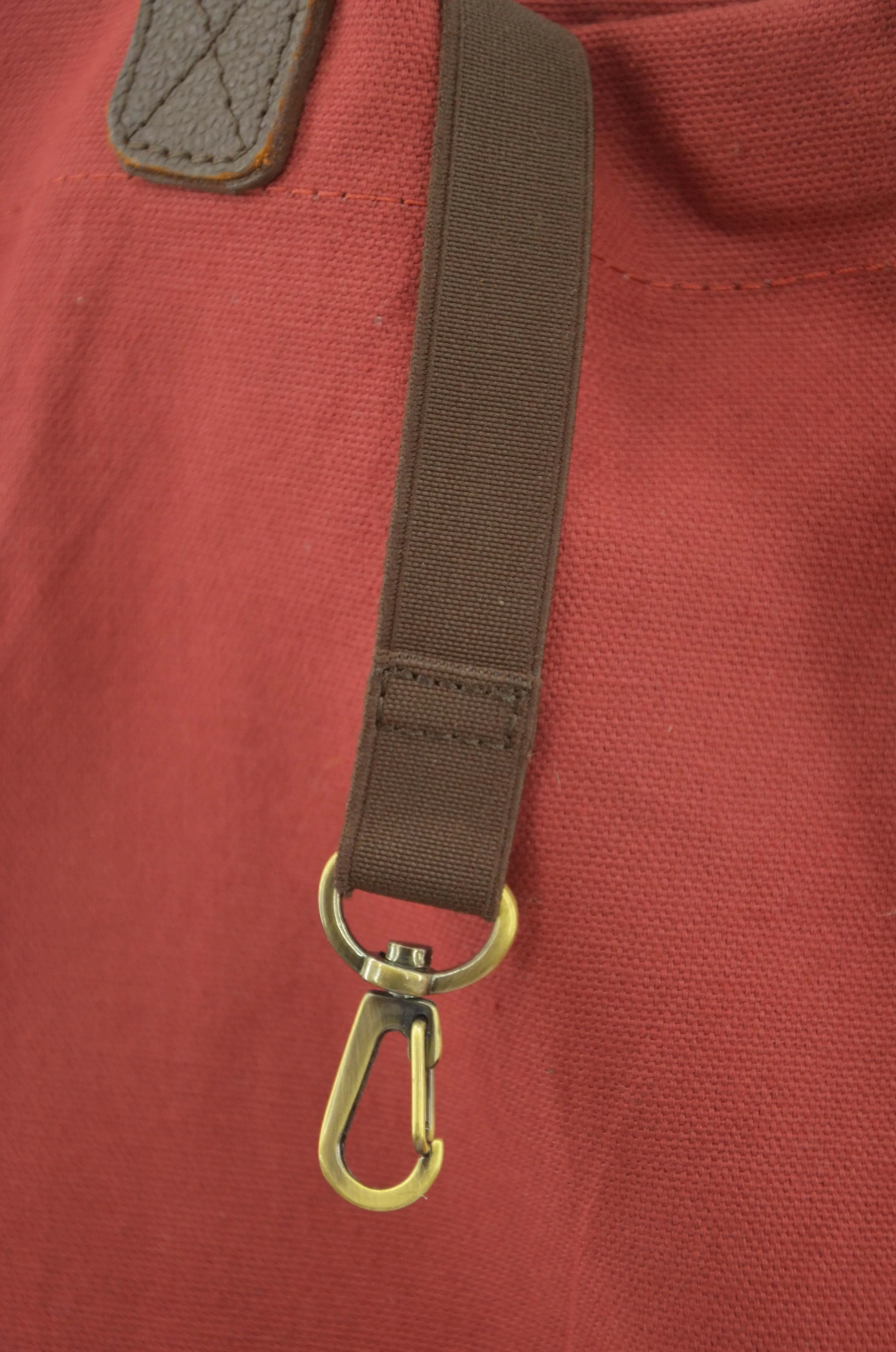 Canvas Tote Bag with Leather Handles