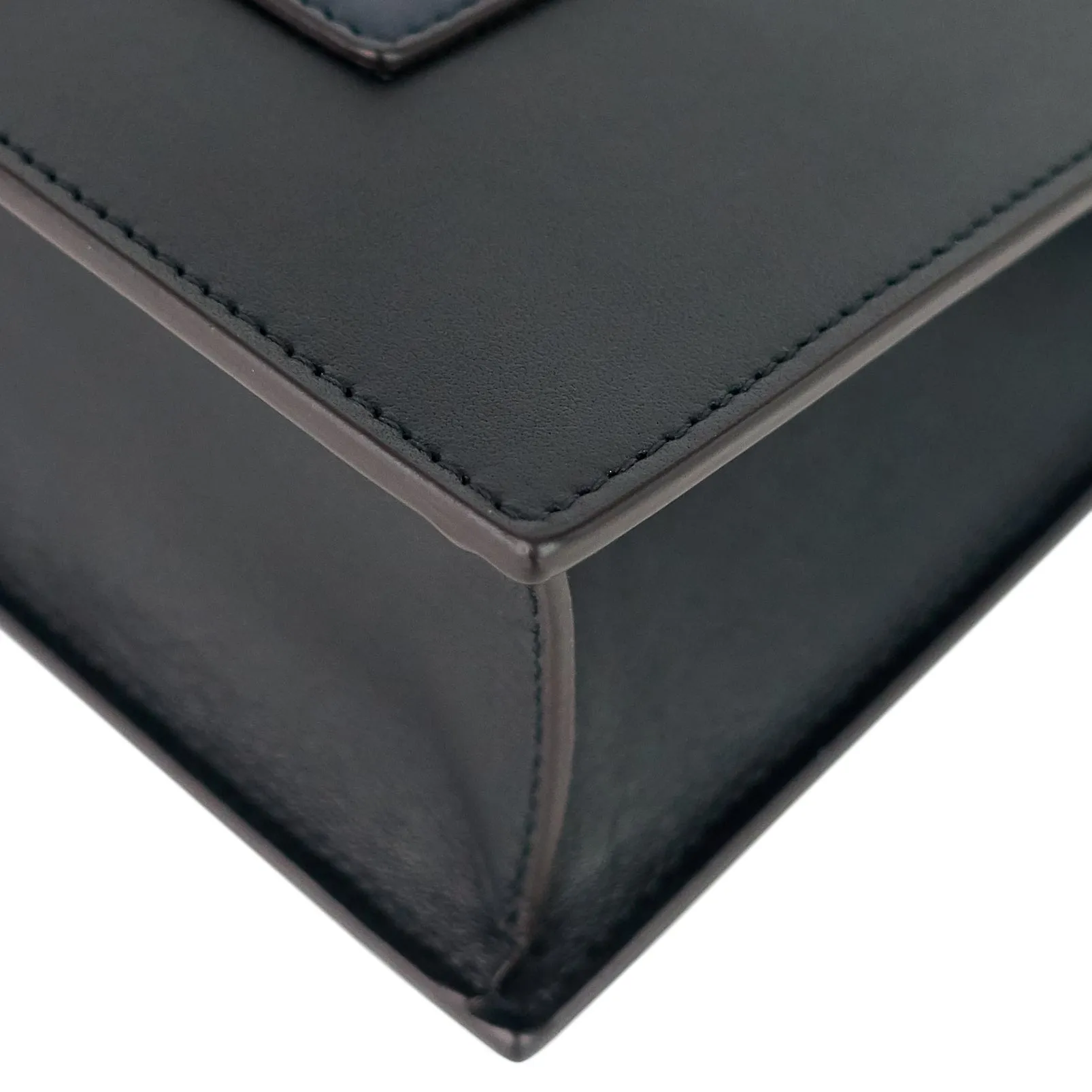 CELINE Pocket Evening Leather and Shagreen Flap on Chain Bag