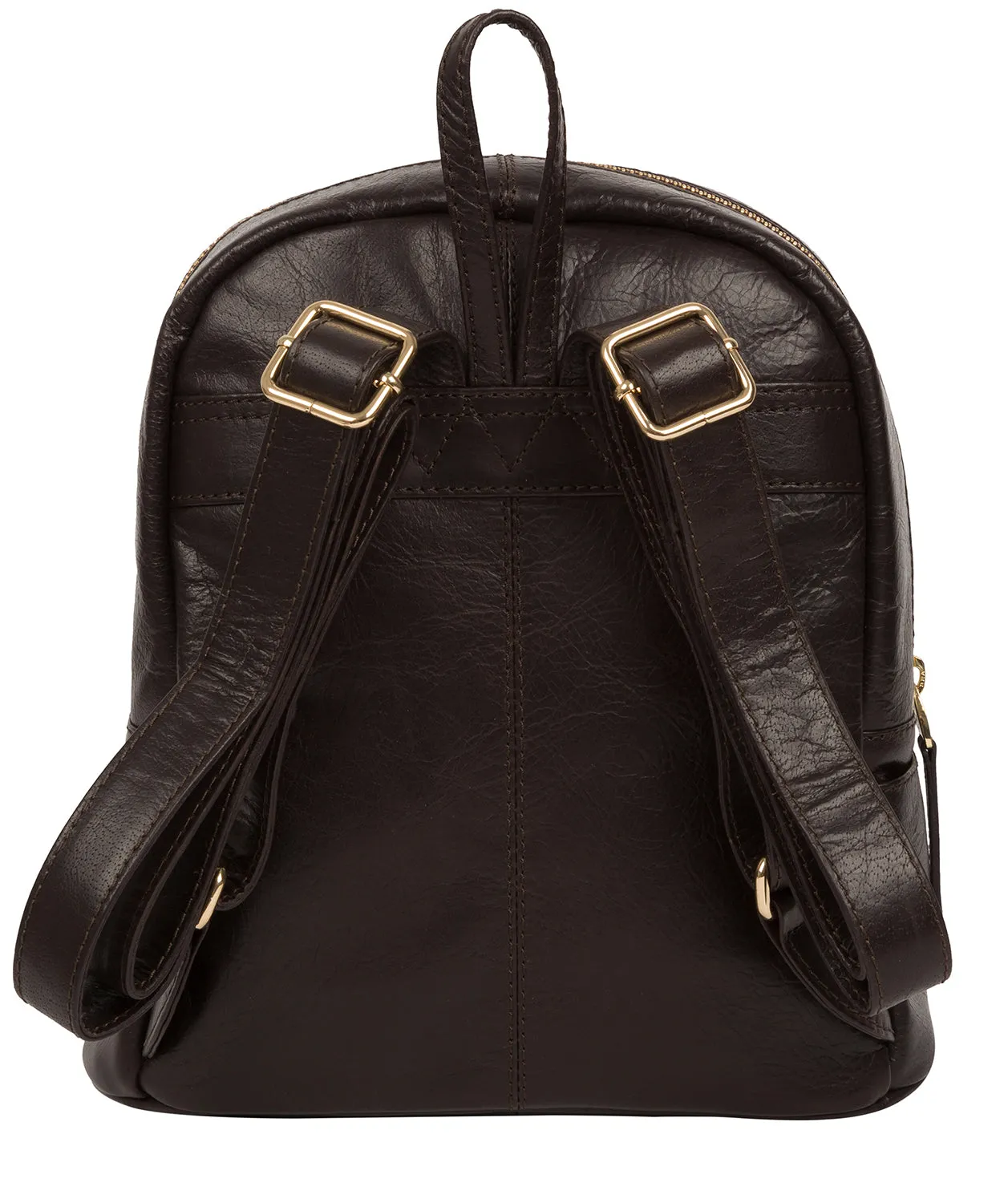 'Cora' Dark Brown Leather Backpack