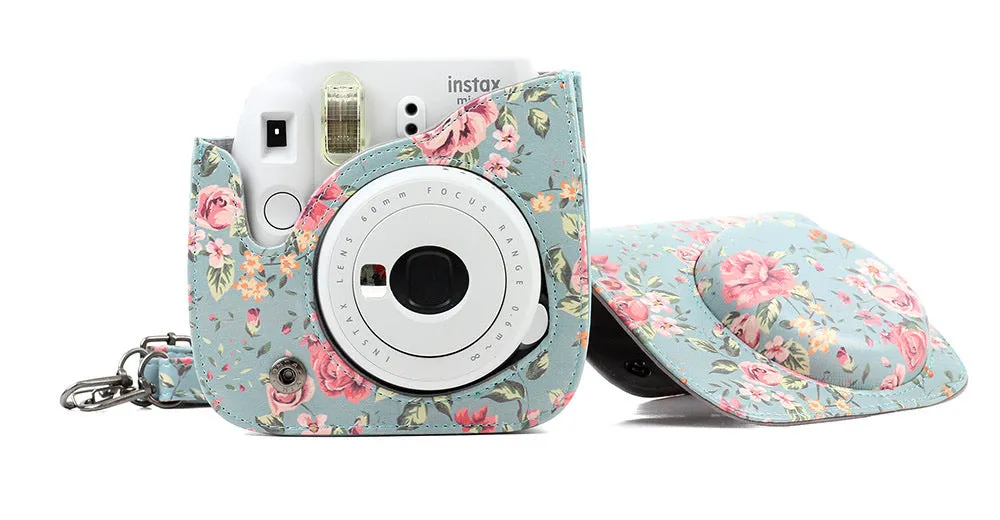 Floral Green Instax Mini 8/8 /9/11 Leather Case/Bag