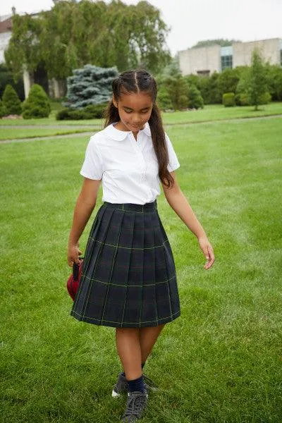 French Toast Girls School Uniform Short Sleeve Peter Pan Collar Blouse - White - SE9383