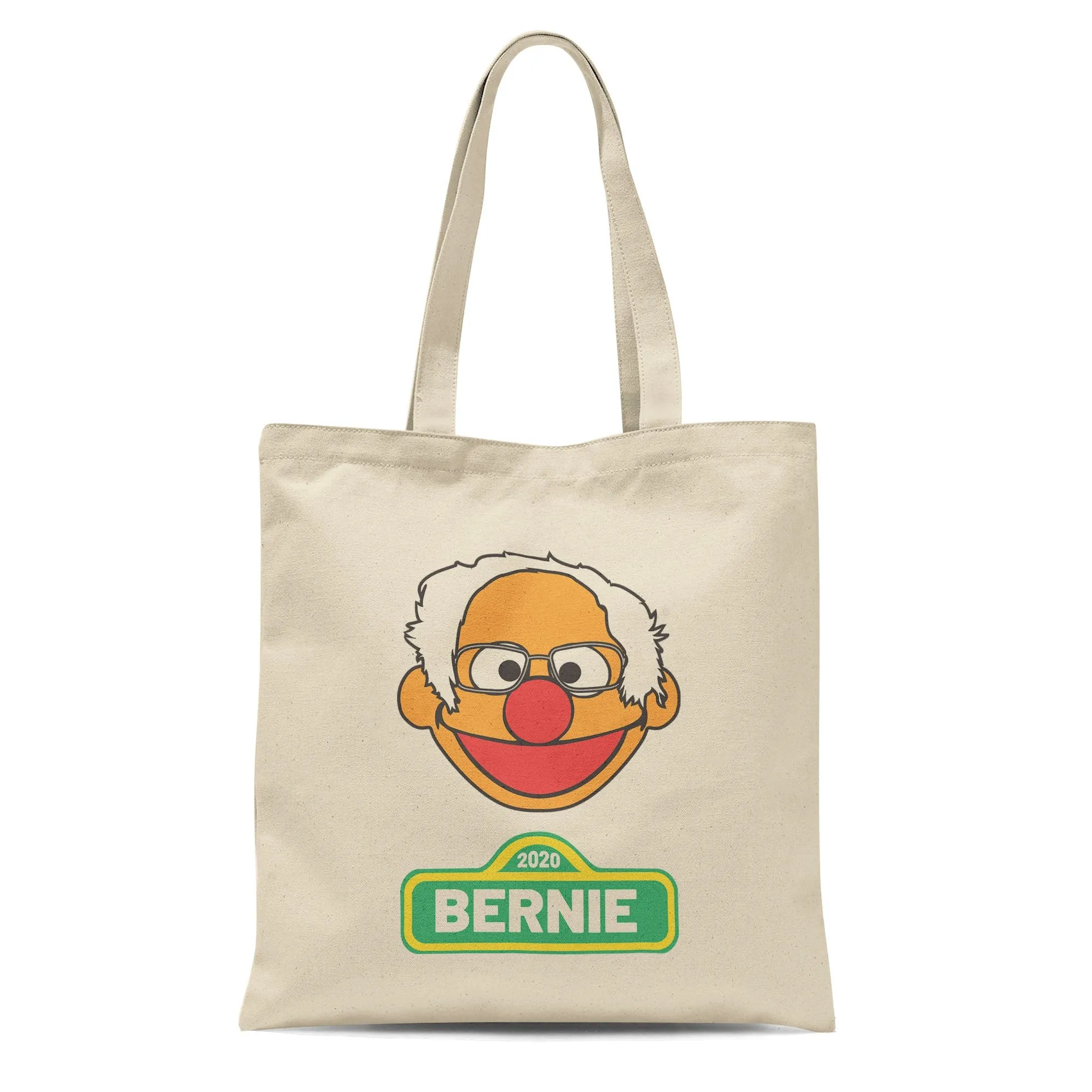 Function - Bernie Sanders  Cartoon Head Heavy Duty Cotton 12 oz Tote Bag