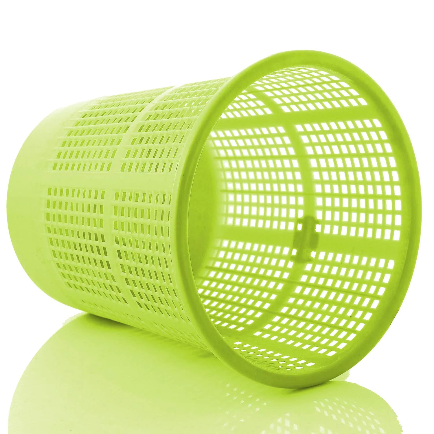Kuber Industries Plastic 2 Pieces Mesh Dustbin Garbage Bin for Office use, School, Bedroom, Kids Room, Home, Multi Purpose, 5 Liters (Green)-KUBMART222, Standard