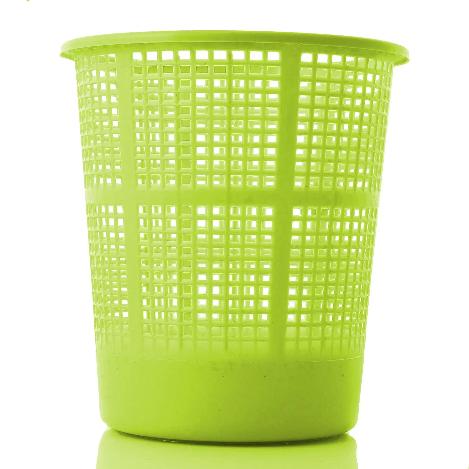 Kuber Industries Plastic 2 Pieces Mesh Dustbin Garbage Bin for Office use, School, Bedroom, Kids Room, Home, Multi Purpose, 5 Liters (Green)-KUBMART222, Standard