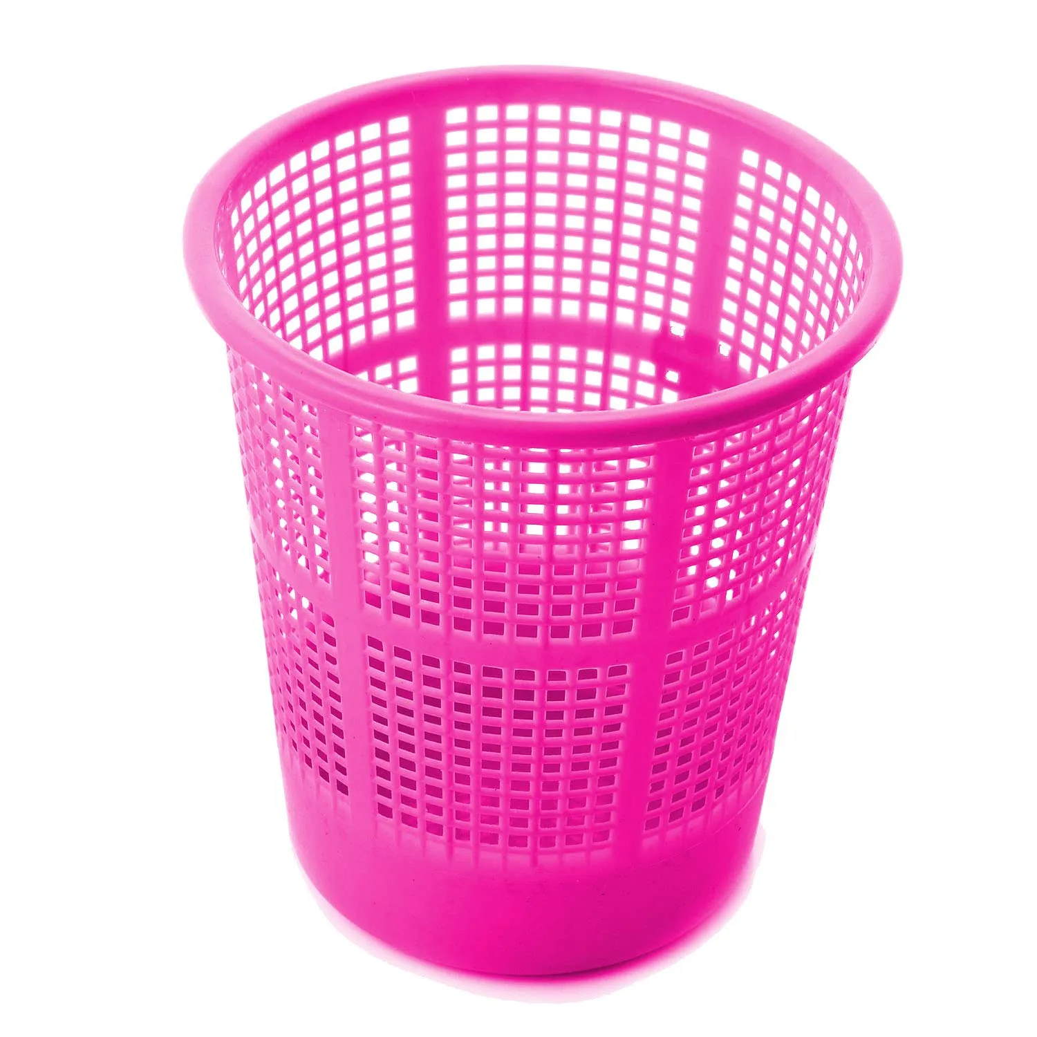 Kuber Industries Plastic 4 Pieces Mesh Dustbin Garbage Bin for Office use, School, Bedroom, Kids Room, Home, Multi Purpose, 5 Liters (Green & Pink)-KUBMART313
