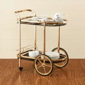 Latvia Gold Bar cart Trolley 2 Tier (Iron)