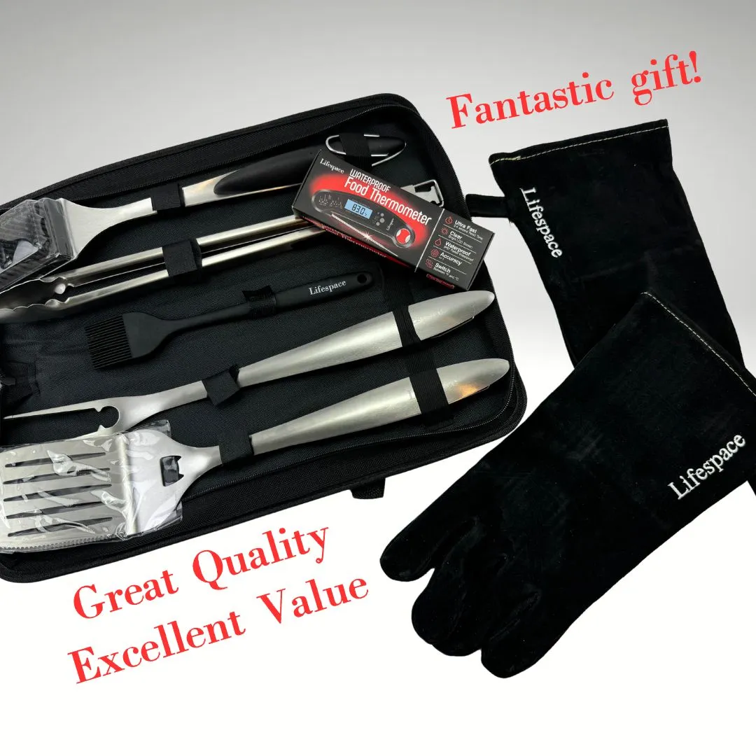 Lifespace Premium Grill Tool Bundle Kit