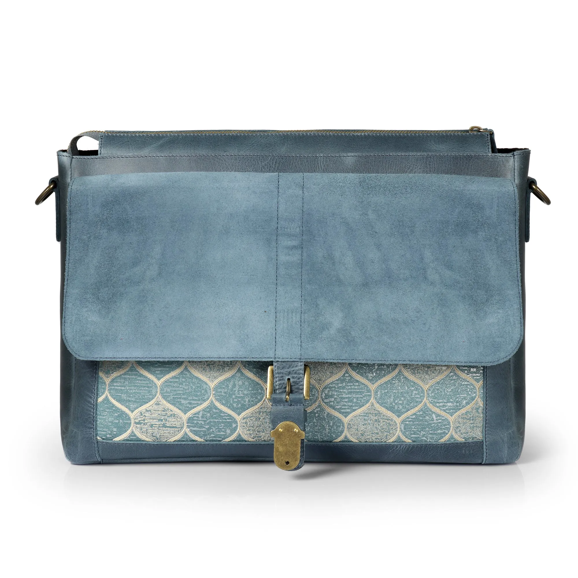 Londo Zion Personalized Real Leather Messenger Bag, MacBook Pro 16, 15 inch - 14, 13 inch Leather Sleeve, Laptop Bag with Unique Design, Unisex Travel Bag