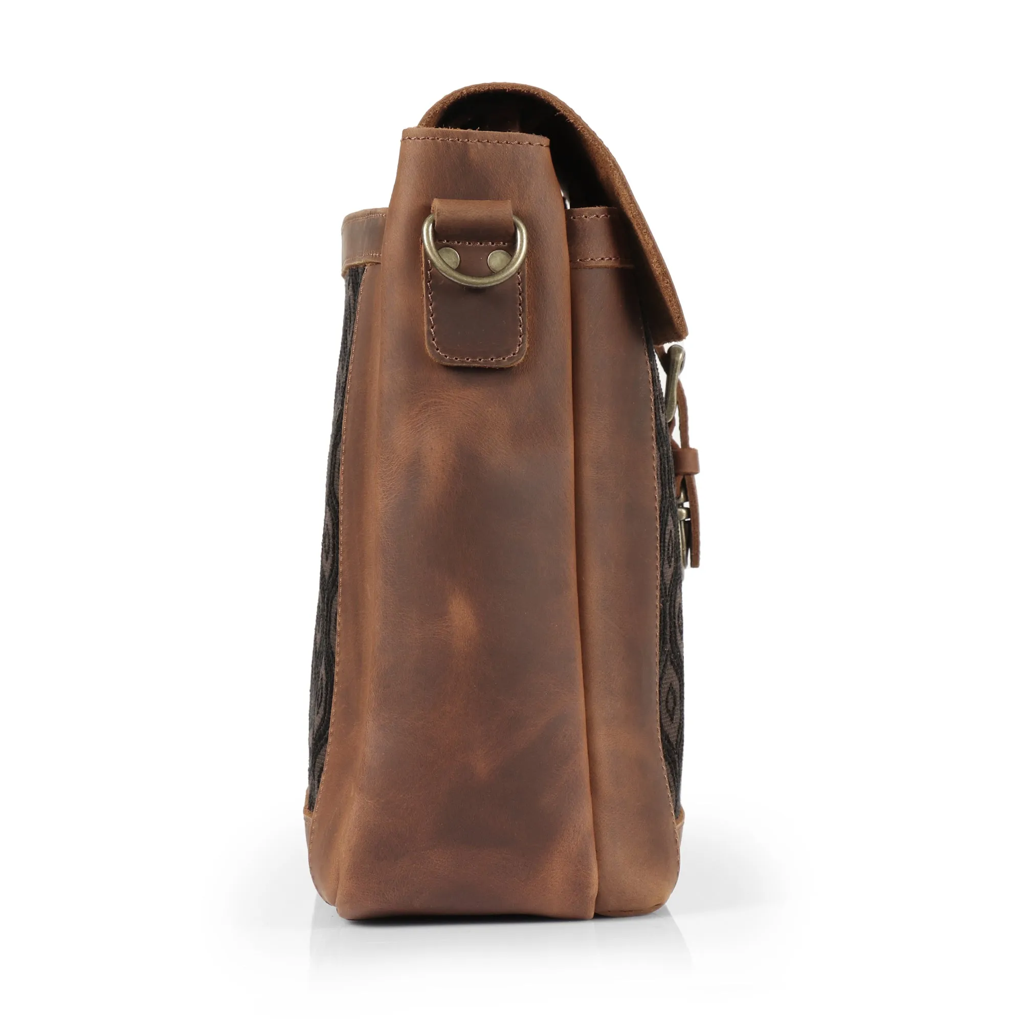 Londo Zion Personalized Real Leather Messenger Bag, MacBook Pro 16, 15 inch - 14, 13 inch Leather Sleeve, Laptop Bag with Unique Design, Unisex Travel Bag