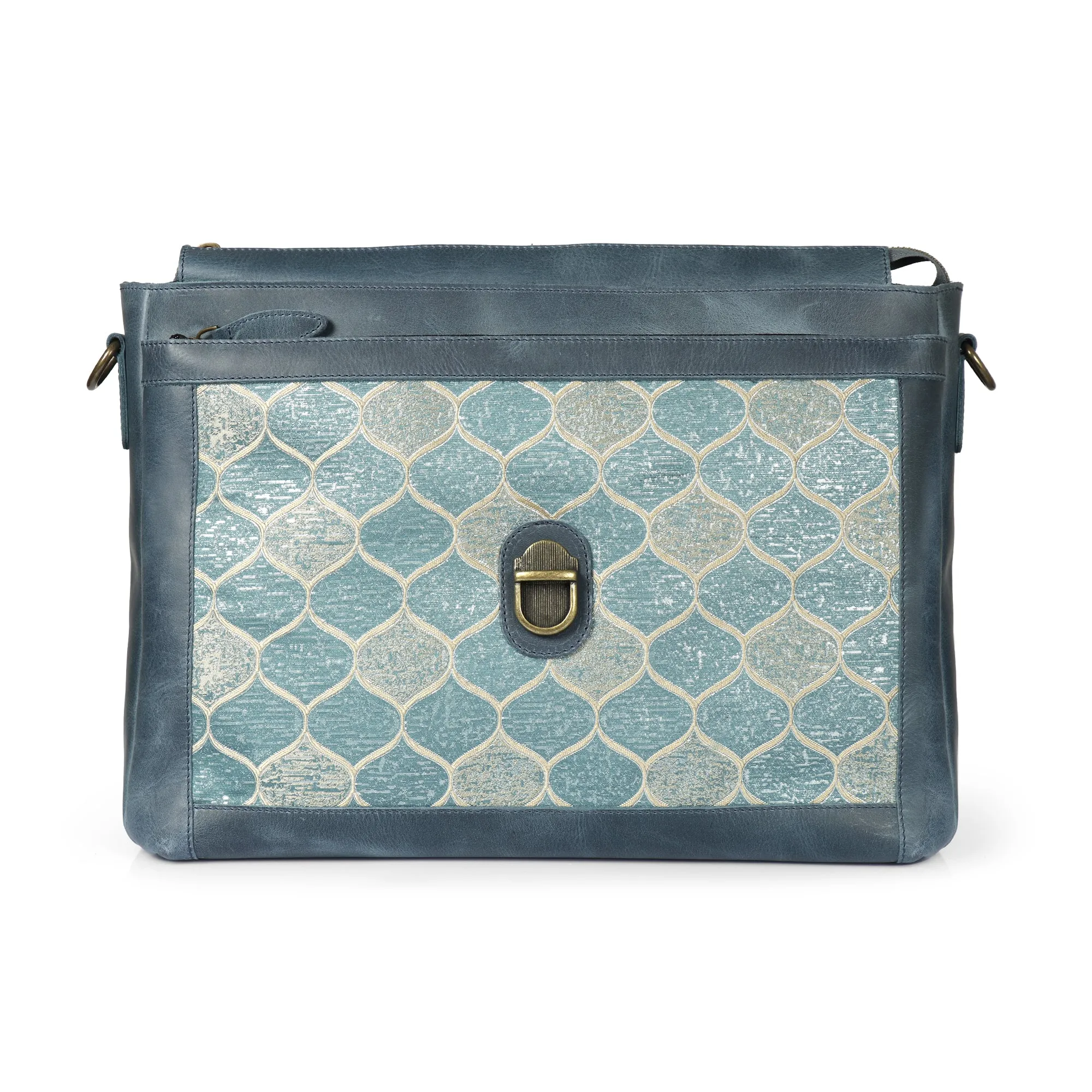 Londo Zion Personalized Real Leather Messenger Bag, MacBook Pro 16, 15 inch - 14, 13 inch Leather Sleeve, Laptop Bag with Unique Design, Unisex Travel Bag