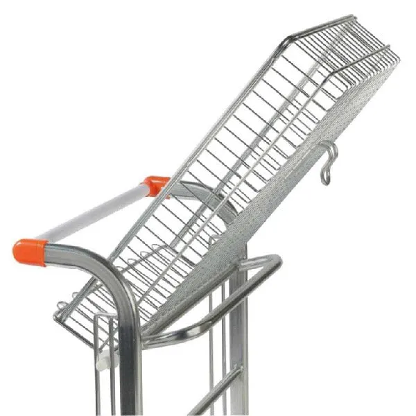Nestable Stock Trolley with Folding Basket   500KG Load Capacity