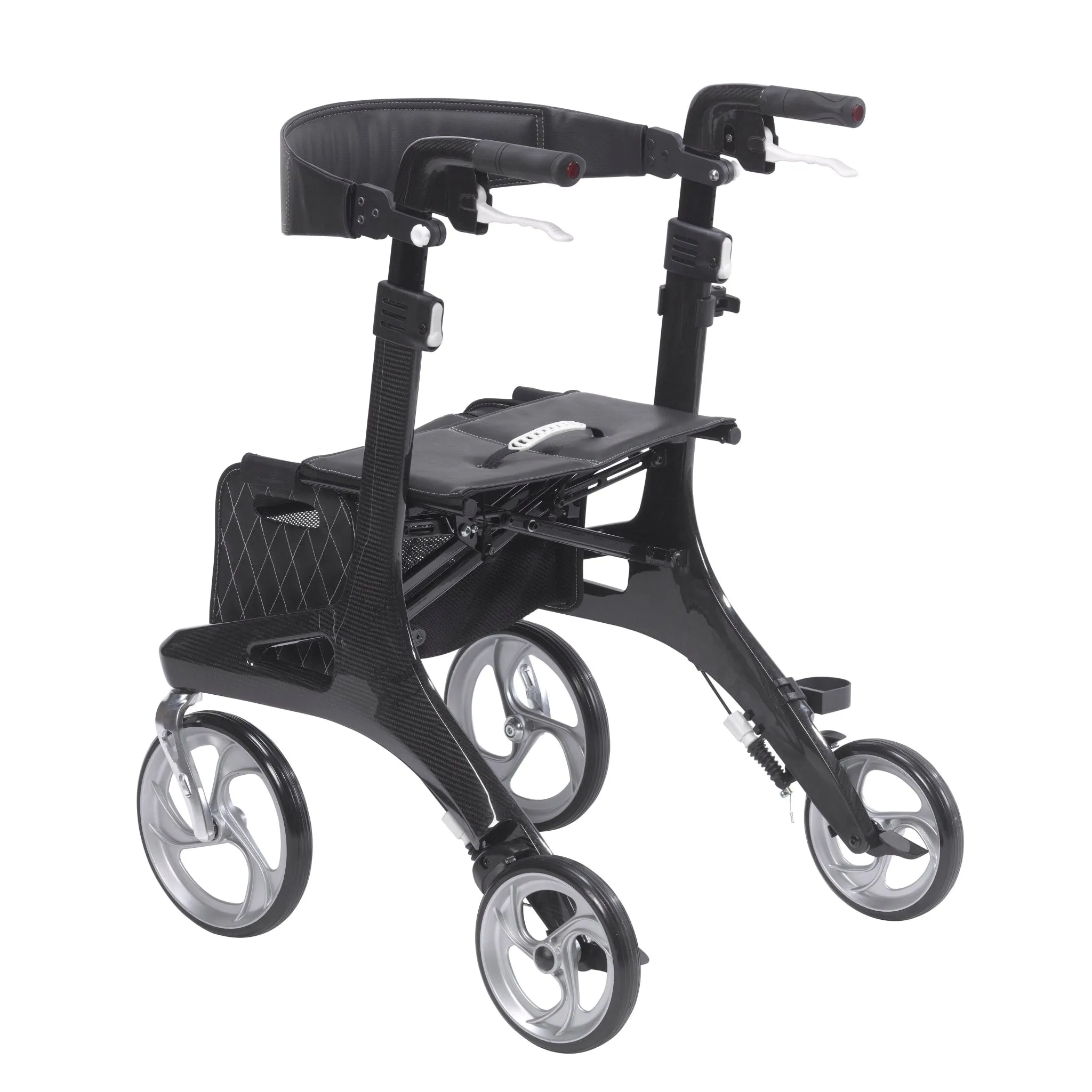 Nitro Elite CF Carbon Fiber Rollator Rolling Walker, Black