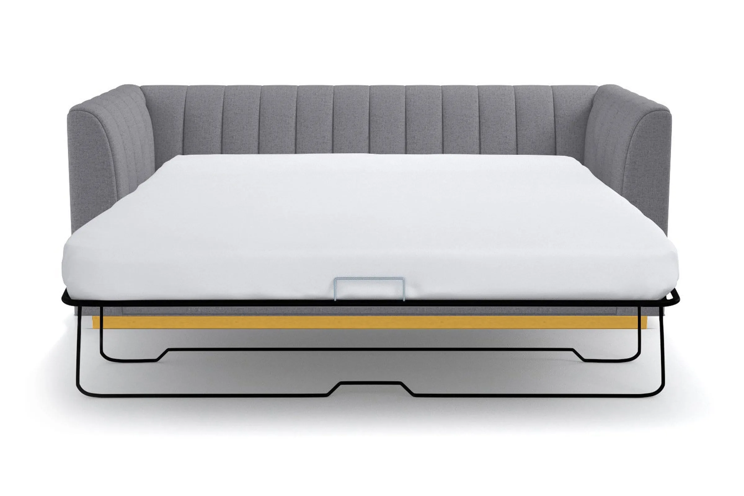 Nora Queen Size Sleeper Sofa Bed :: Leg Finish: Natural / Sleeper Option: Deluxe Innerspring Mattress