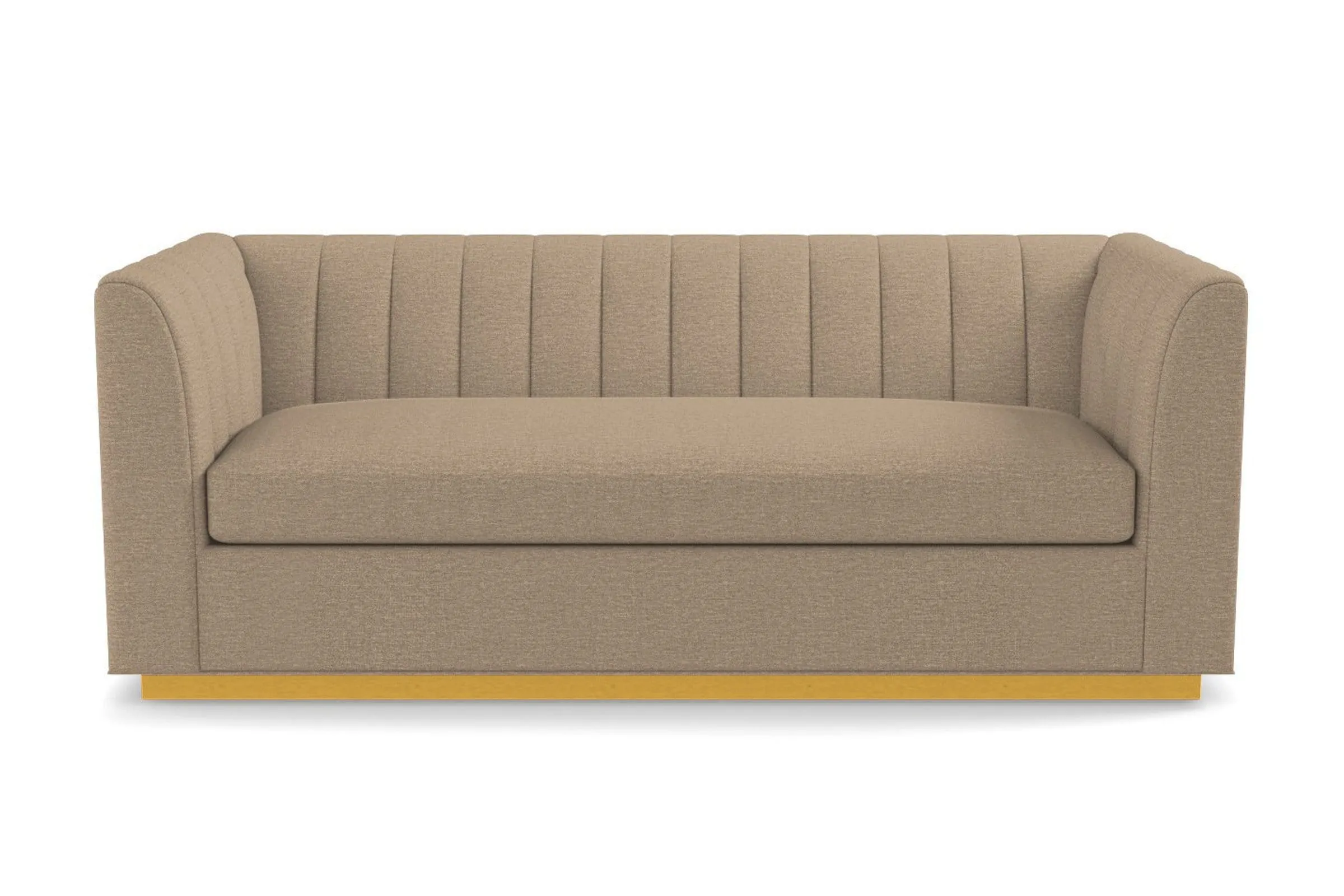 Nora Queen Size Sleeper Sofa Bed :: Leg Finish: Natural / Sleeper Option: Deluxe Innerspring Mattress