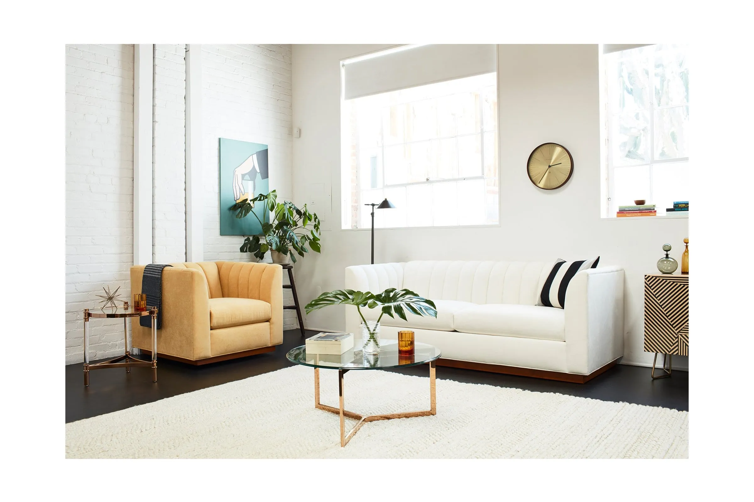 Nora Queen Size Sleeper Sofa Bed :: Leg Finish: Natural / Sleeper Option: Deluxe Innerspring Mattress