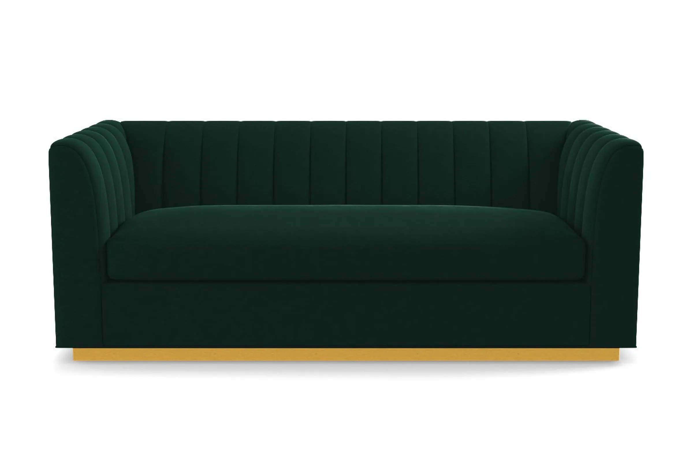 Nora Queen Size Sleeper Sofa Bed :: Leg Finish: Natural / Sleeper Option: Deluxe Innerspring Mattress