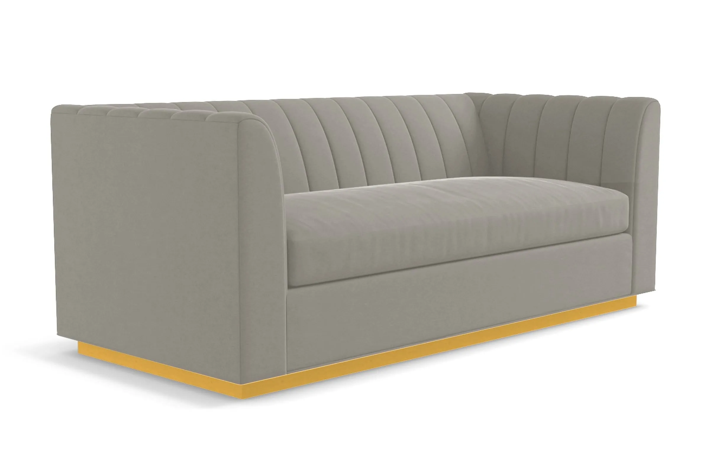 Nora Queen Size Sleeper Sofa Bed :: Leg Finish: Natural / Sleeper Option: Deluxe Innerspring Mattress