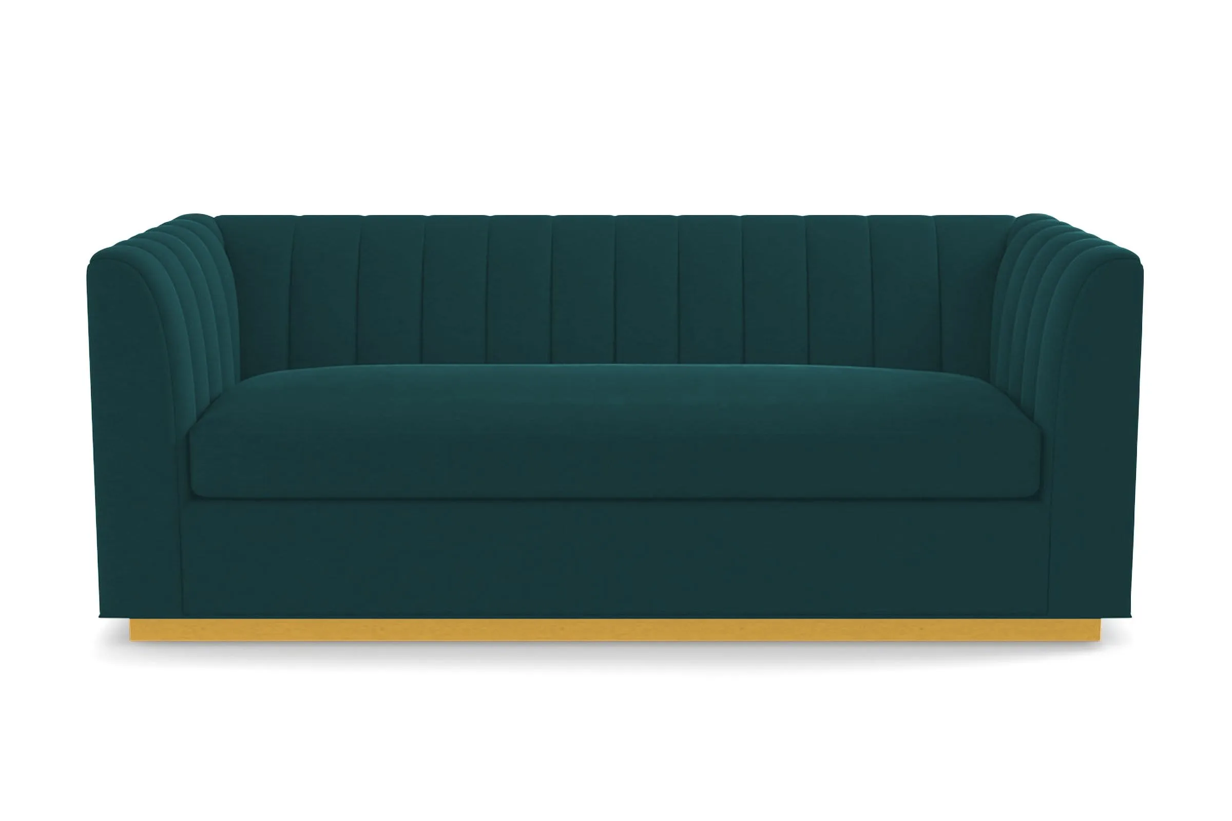 Nora Queen Size Sleeper Sofa Bed :: Leg Finish: Natural / Sleeper Option: Deluxe Innerspring Mattress