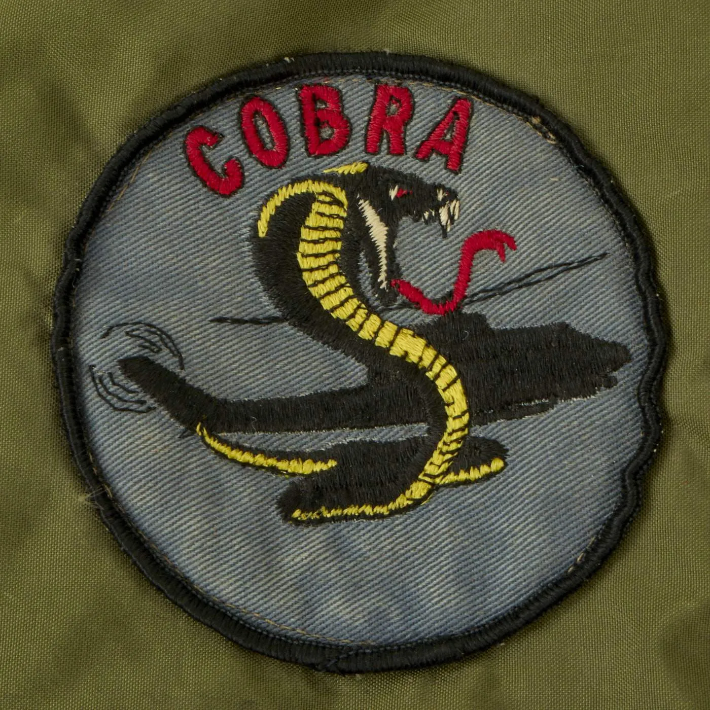 Original U.S Vietnam War 1971 Dated Gentex SPH-4 Helicopter Pilot Helmet Bag with Bell AH-1 Cobra (Bell 209) Attack Helicopter Patch