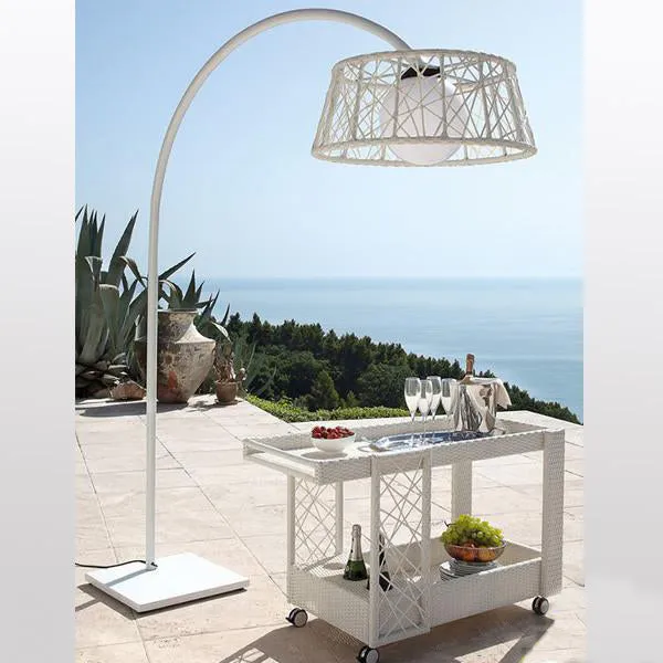 Outdoor Wicker Serving Trolley Club