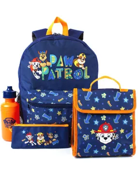 Paw Patrol 4 Piece School Backpack, Lunch bag, Pencil Case & Bottle Set For Kids