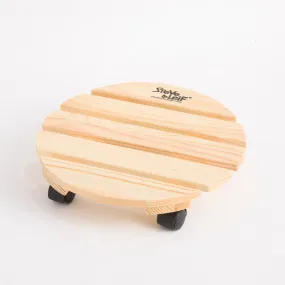 Pine Wood Round Plant Trolley (290 X 65MM)