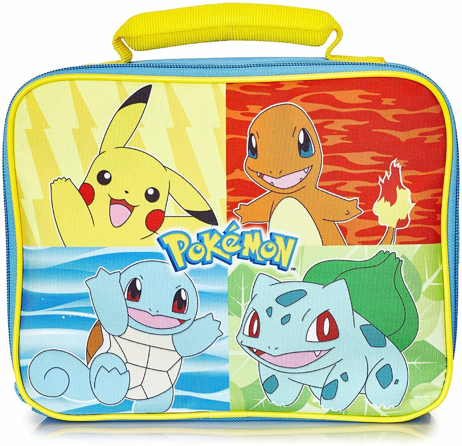 Pokemon Lunch Box Kids, Insulated Lunch Bag for School (Blue)