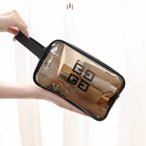 PVC Travel Cosmetic Bag (Medium Brown)