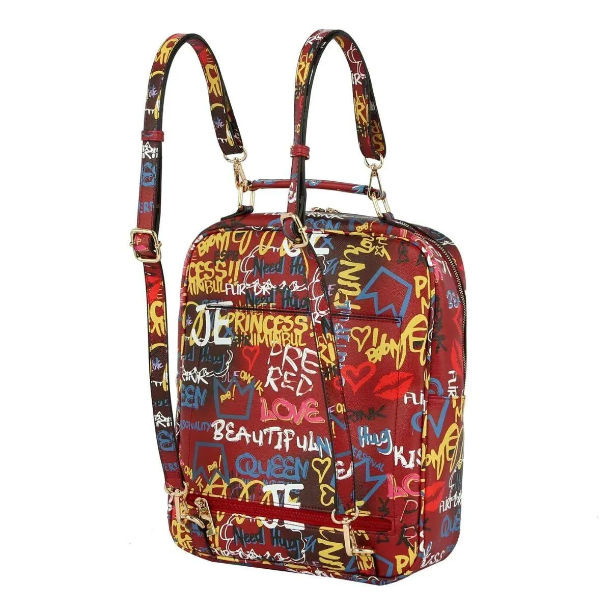 Red Backpack Trolley Sleeve Convenience