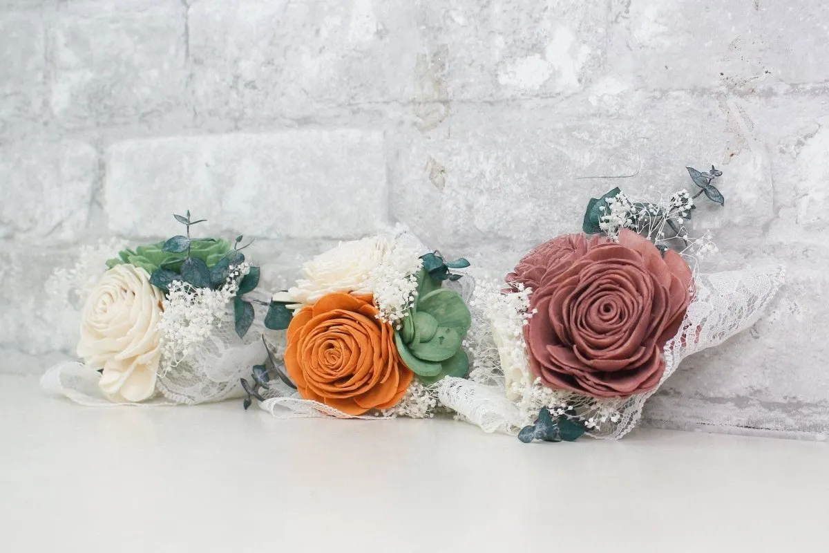 Rustic Chic Corsage (Set of 3)*