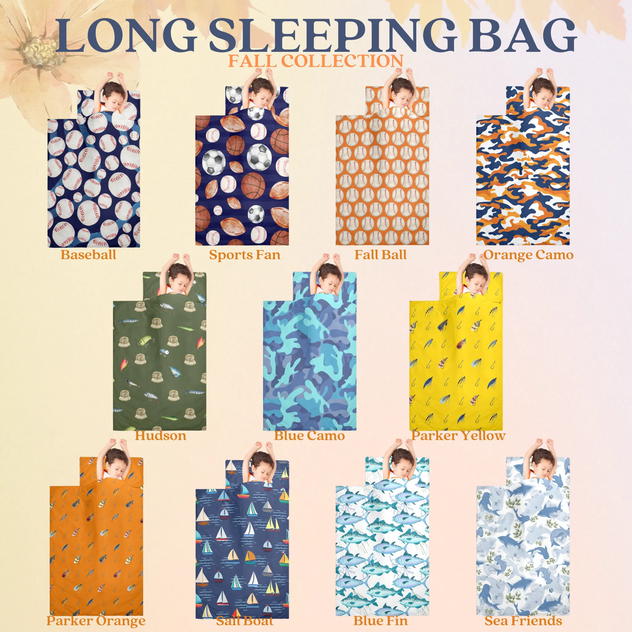 Sail Boat Kids' Long Sleeping Bag | A Catchy Blend of Comfort & Style | Lightweight and Durable Sleeping Bag for Kids