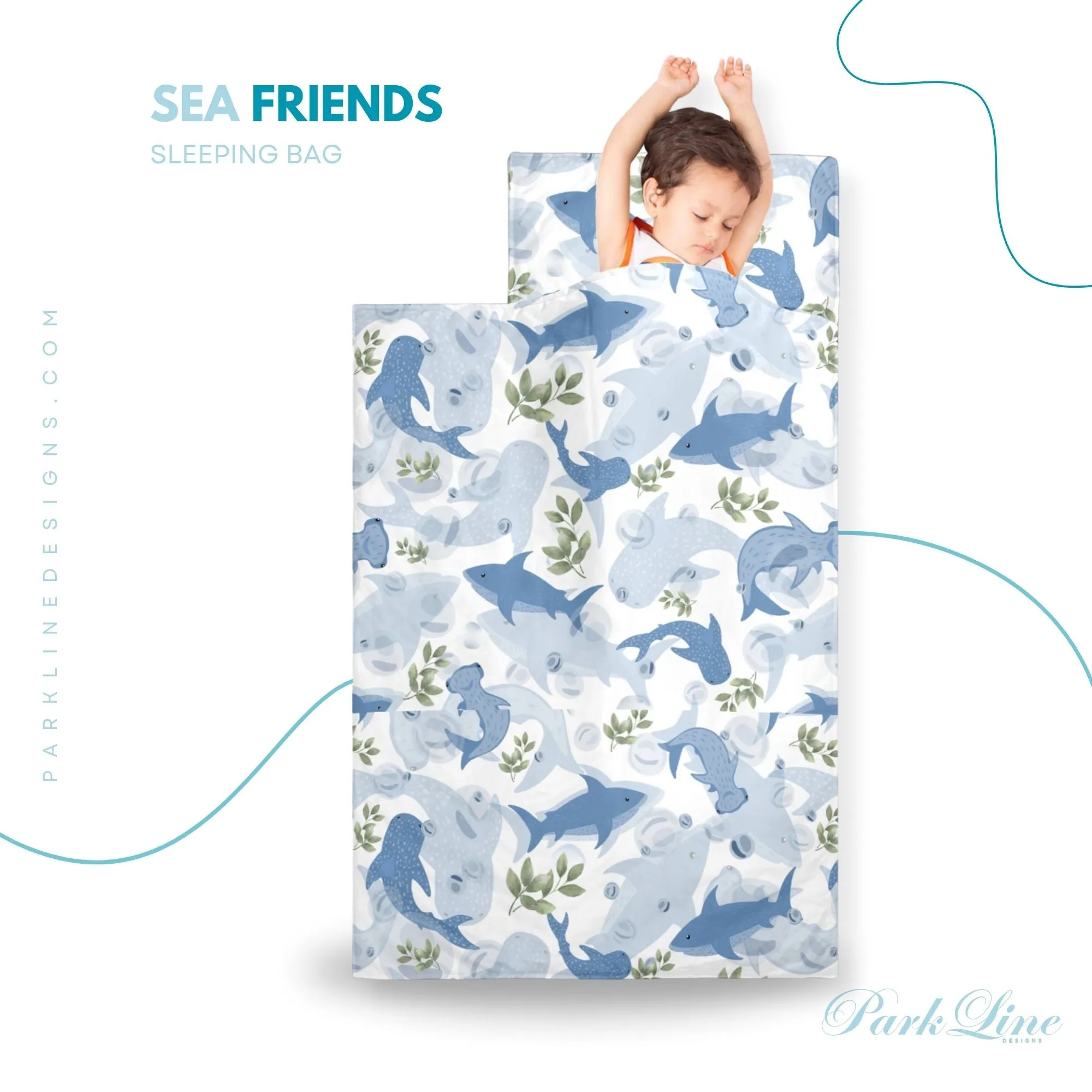 Sail Boat Kids' Long Sleeping Bag | A Catchy Blend of Comfort & Style | Lightweight and Durable Sleeping Bag for Kids
