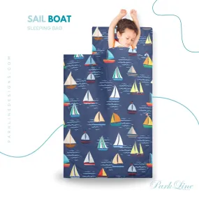 Sail Boat Kids' Long Sleeping Bag | A Catchy Blend of Comfort & Style | Lightweight and Durable Sleeping Bag for Kids