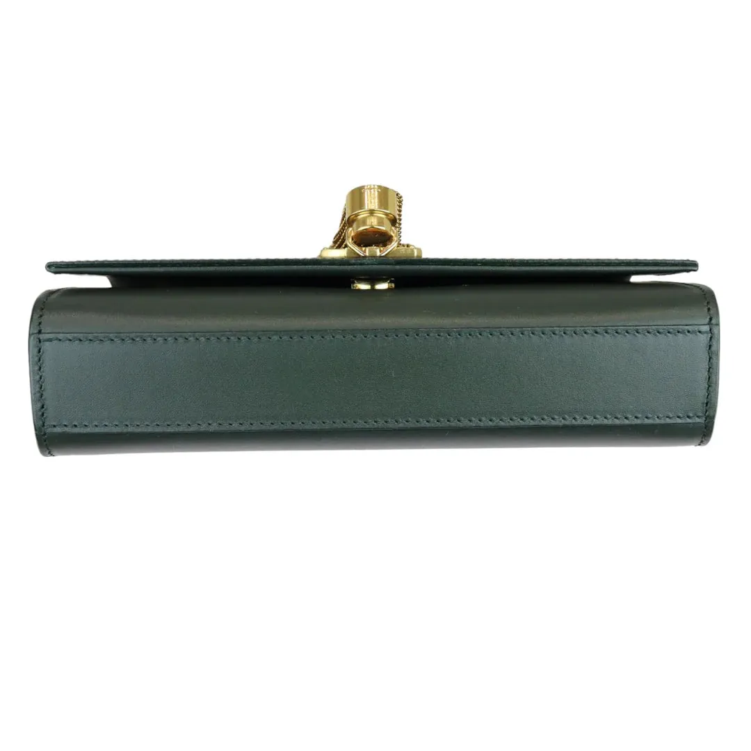SAINT LAURENT Kate Tassel Small Calfskin Green GHW YSL
