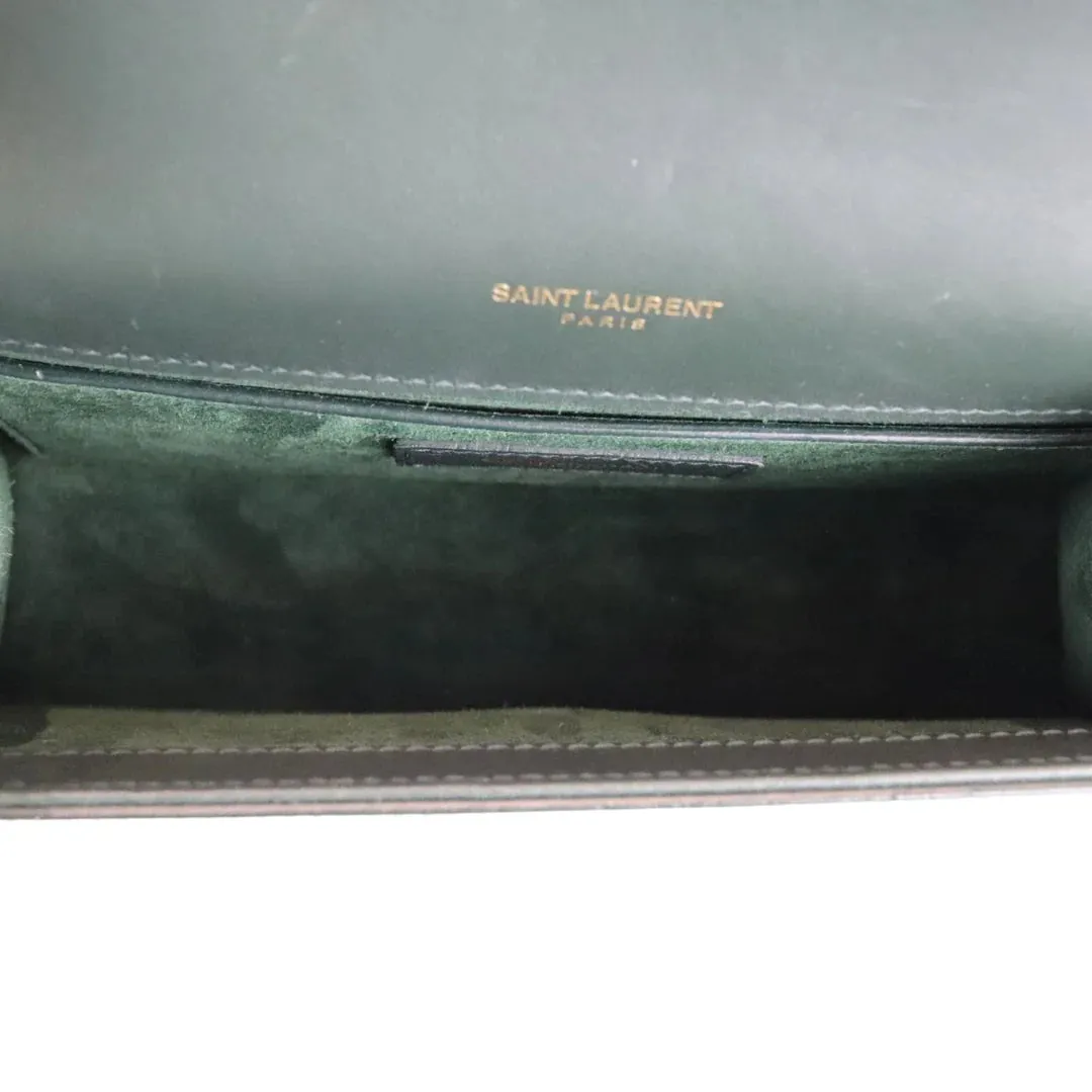 SAINT LAURENT Kate Tassel Small Calfskin Green GHW YSL