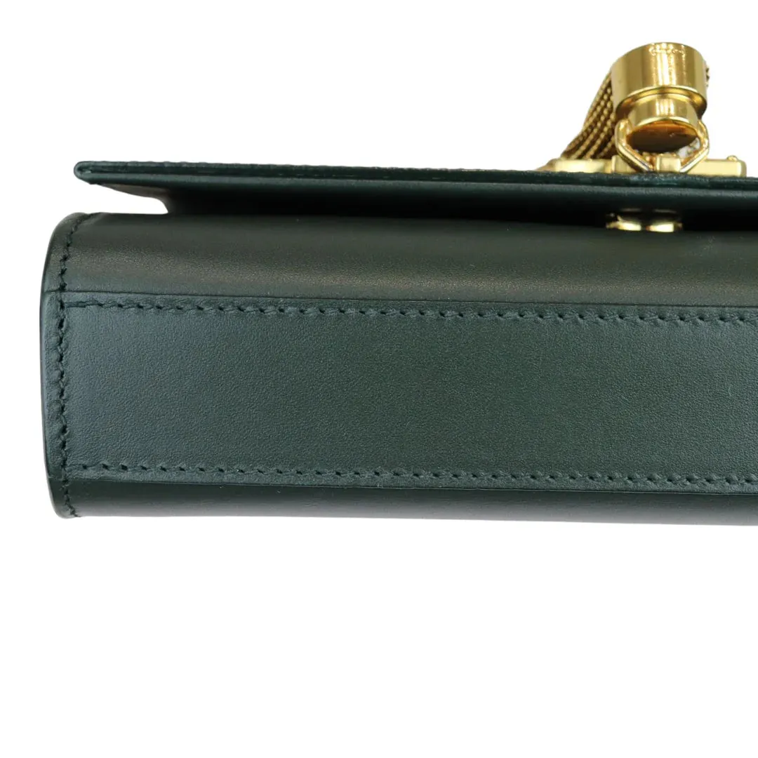 SAINT LAURENT Kate Tassel Small Calfskin Green GHW YSL