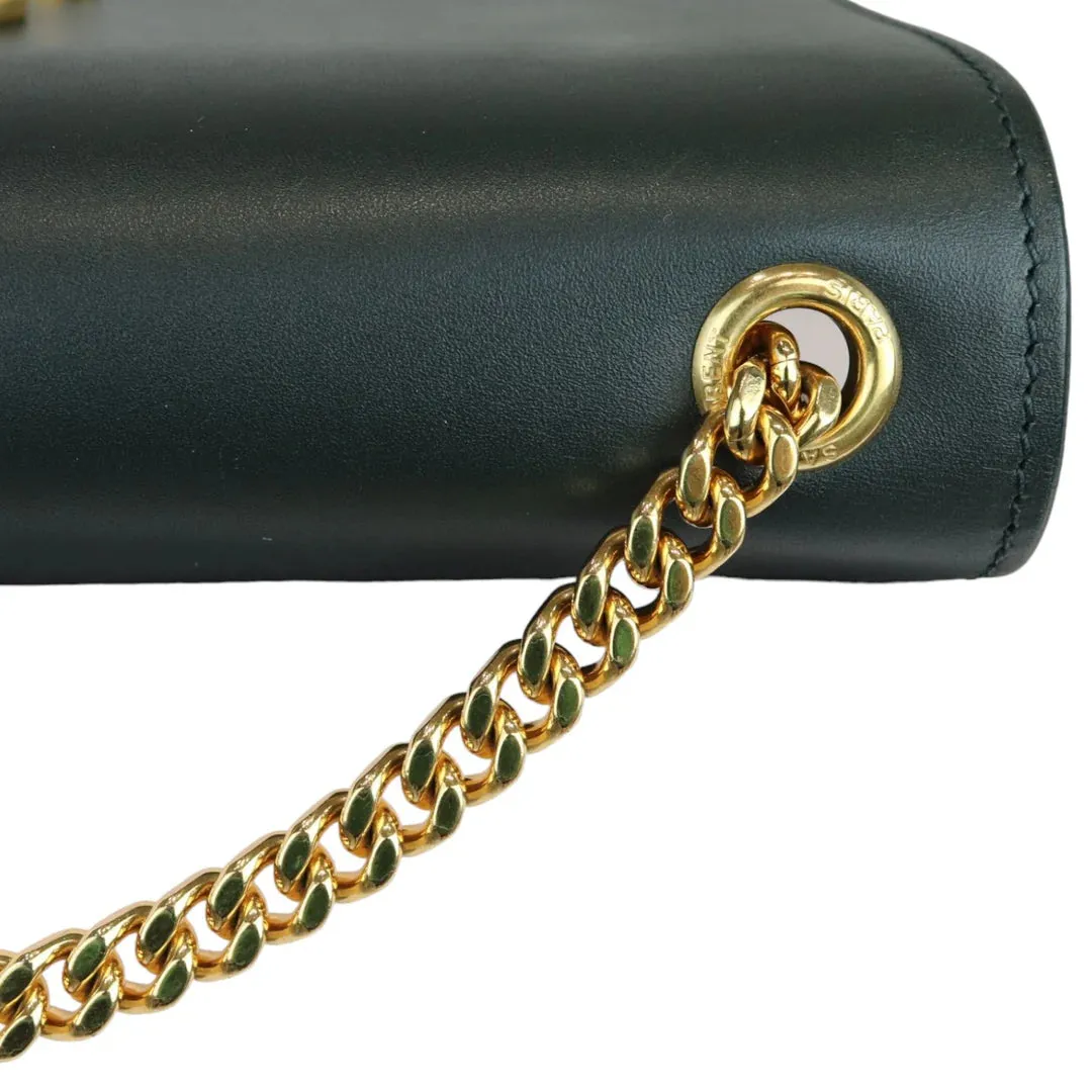 SAINT LAURENT Kate Tassel Small Calfskin Green GHW YSL