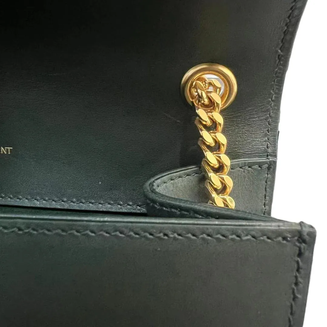 SAINT LAURENT Kate Tassel Small Calfskin Green GHW YSL
